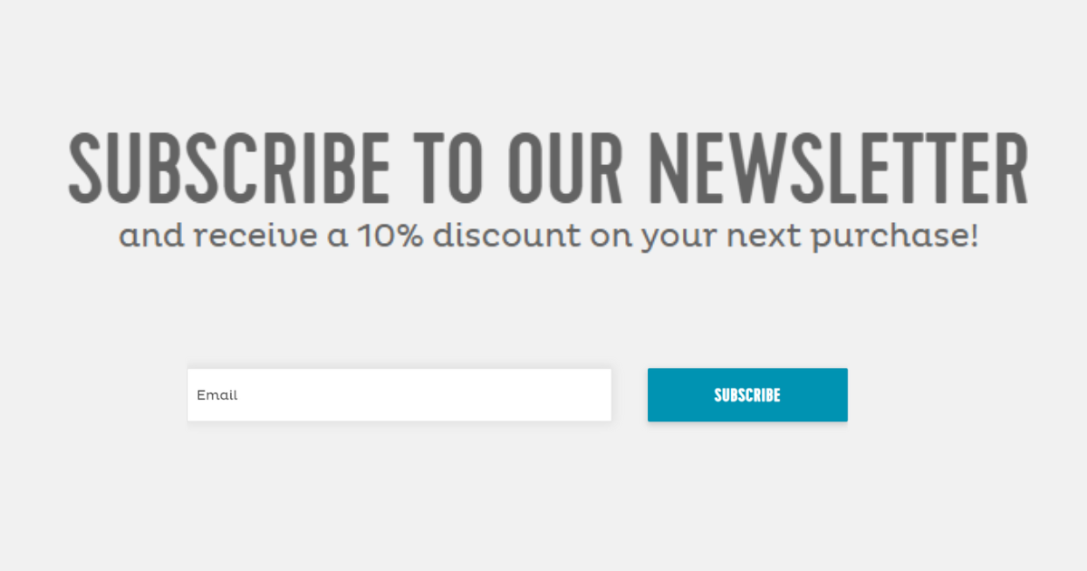 Newsletter Sign-Up, 5€ Welcome Voucher