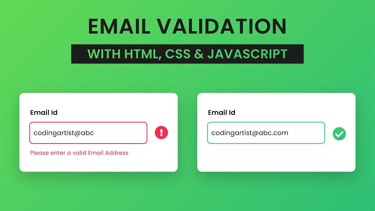 Simple JavaScript Email Validation A Comprehensive Guide