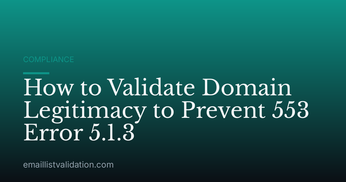 Computer Error Codes List Validate Domain Legitimacy to Fix 553 Error 5.1.3 | Email Li