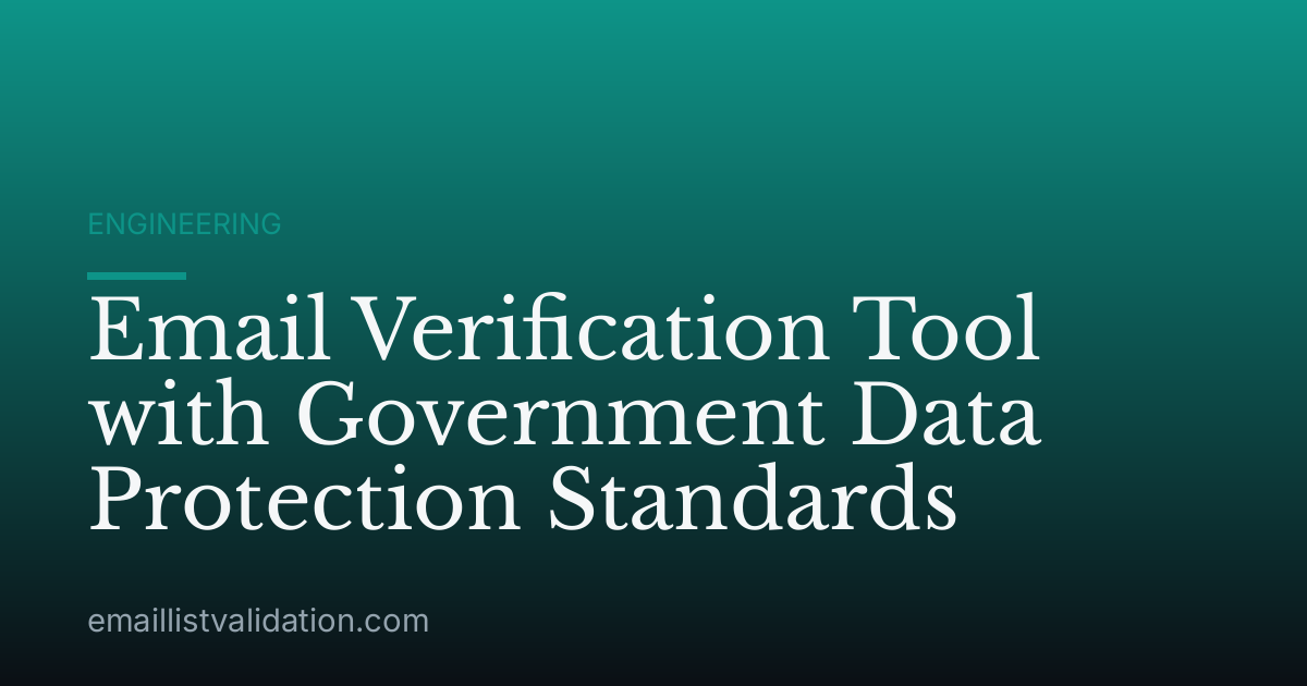Email Verification Tool with Government Data Protection Standards