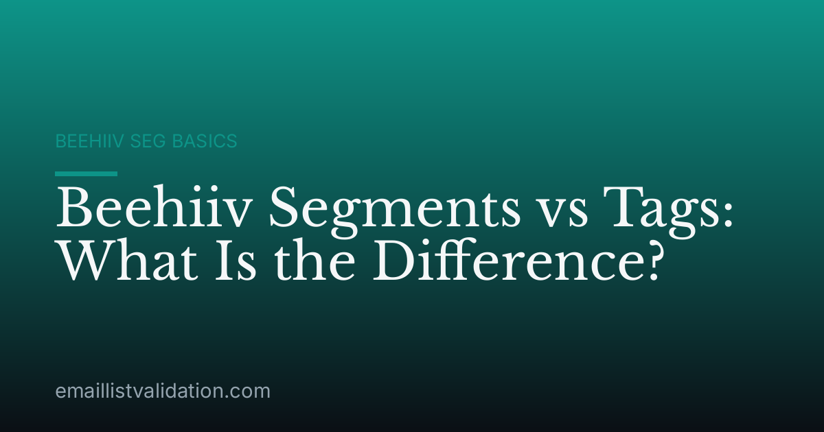Beehiiv Segments vs Tags: What Is the Difference?