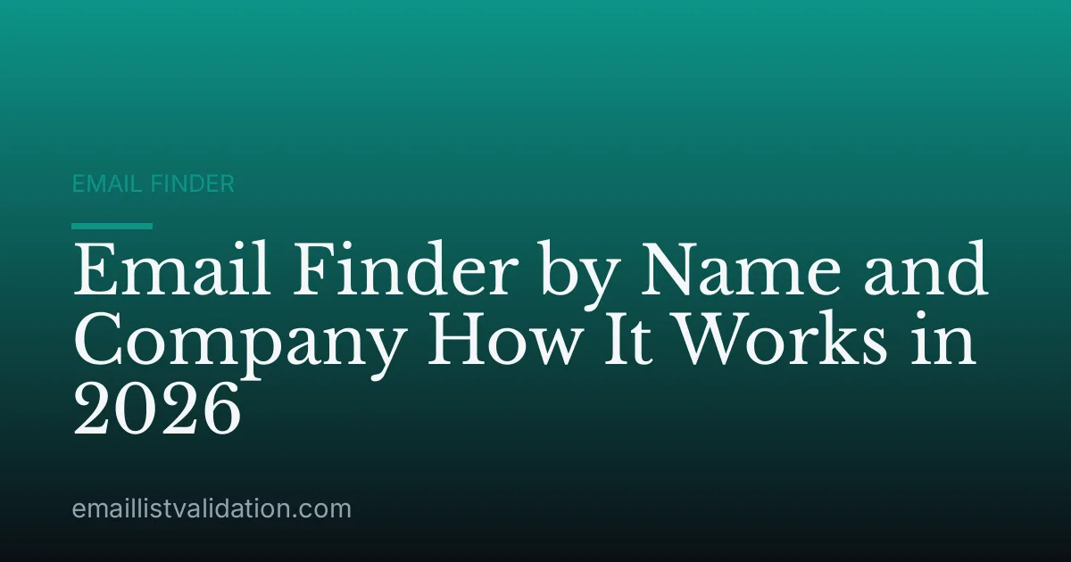 Email Finder by Name and Company How It Works in 2026