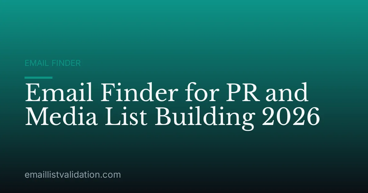Email Finder for PR and Media List Building 2026