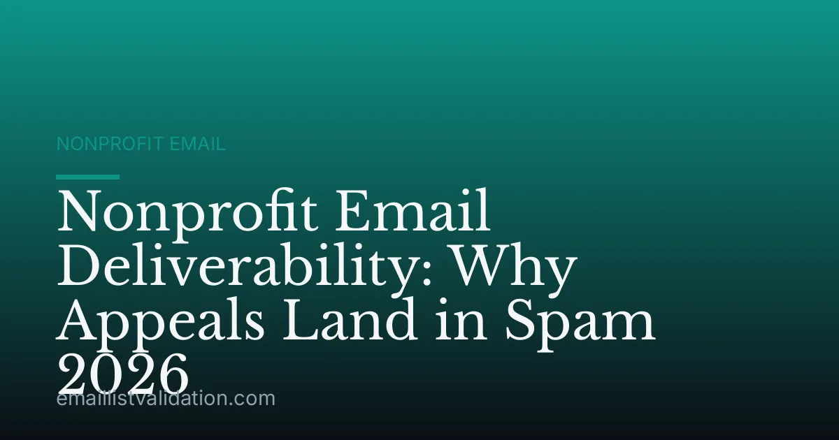 Nonprofit Email Deliverability: Why Appeals Land in Spam 2026