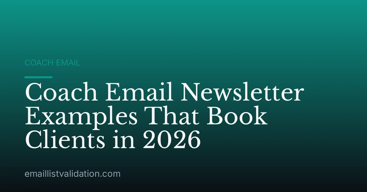Coach Email Newsletter Examples That Book Clients in 2026