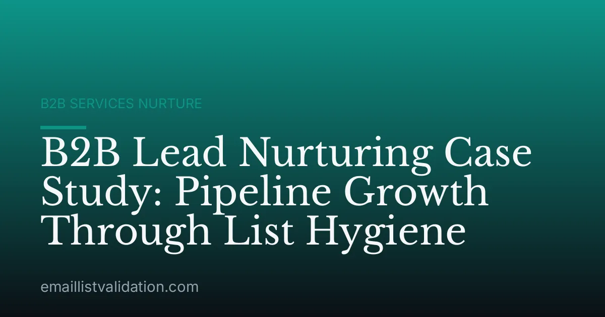 B2B Lead Nurturing Case Study: Pipeline Growth Through List Hygiene