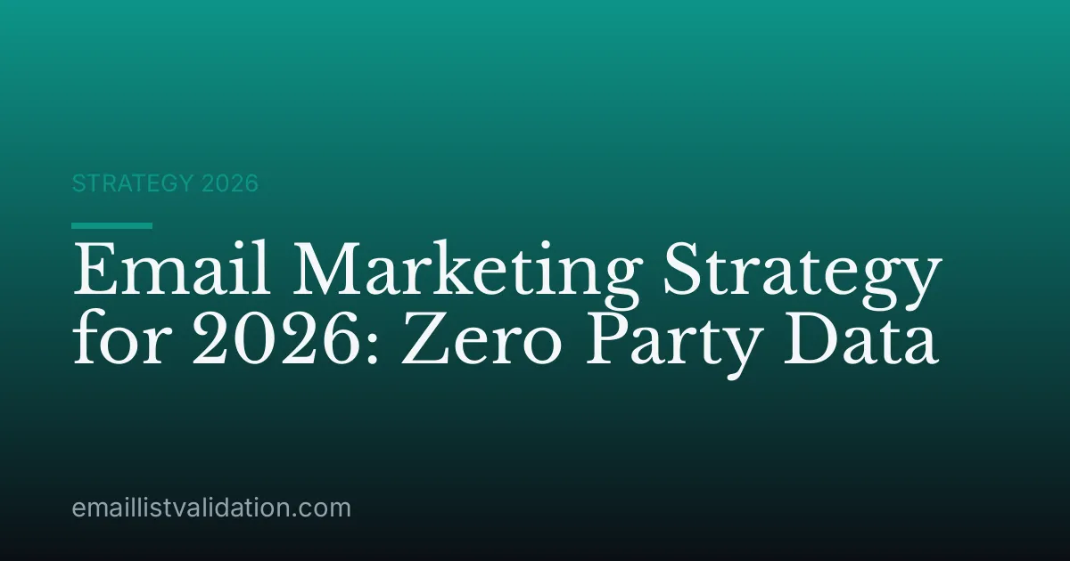 Email Marketing Strategy for 2026: Zero Party Data