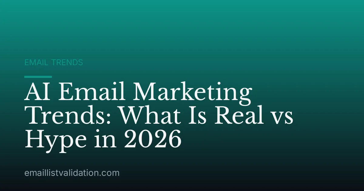 AI Email Marketing Trends: What Is Real vs Hype in 2026