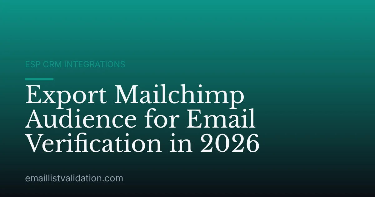 Export Mailchimp Audience for Email Verification in 2026