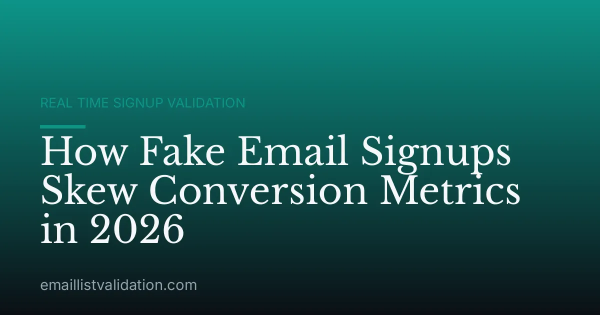 How Fake Email Signups Skew Conversion Metrics in 2026