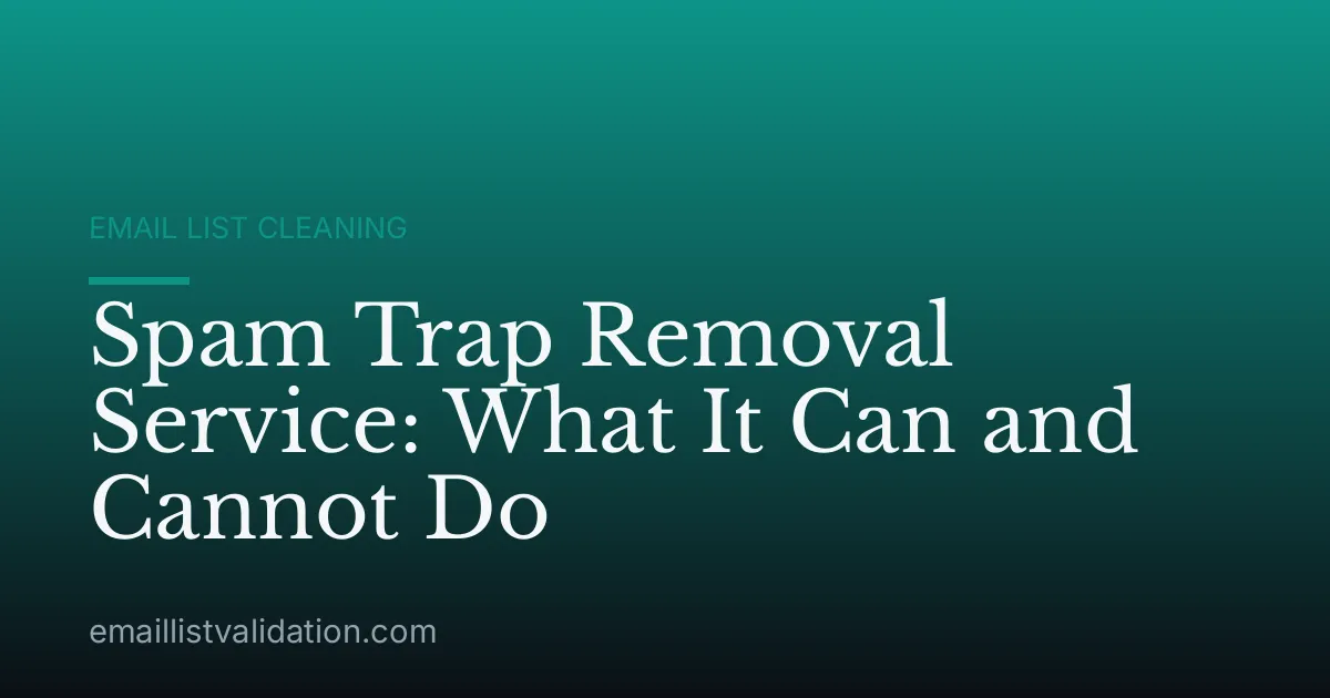 Spam Trap Removal Service: What It Can and Cannot Do