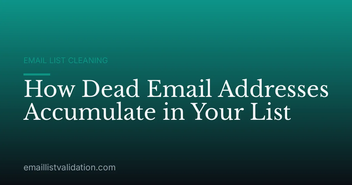 How Dead Email Addresses Accumulate in Your List