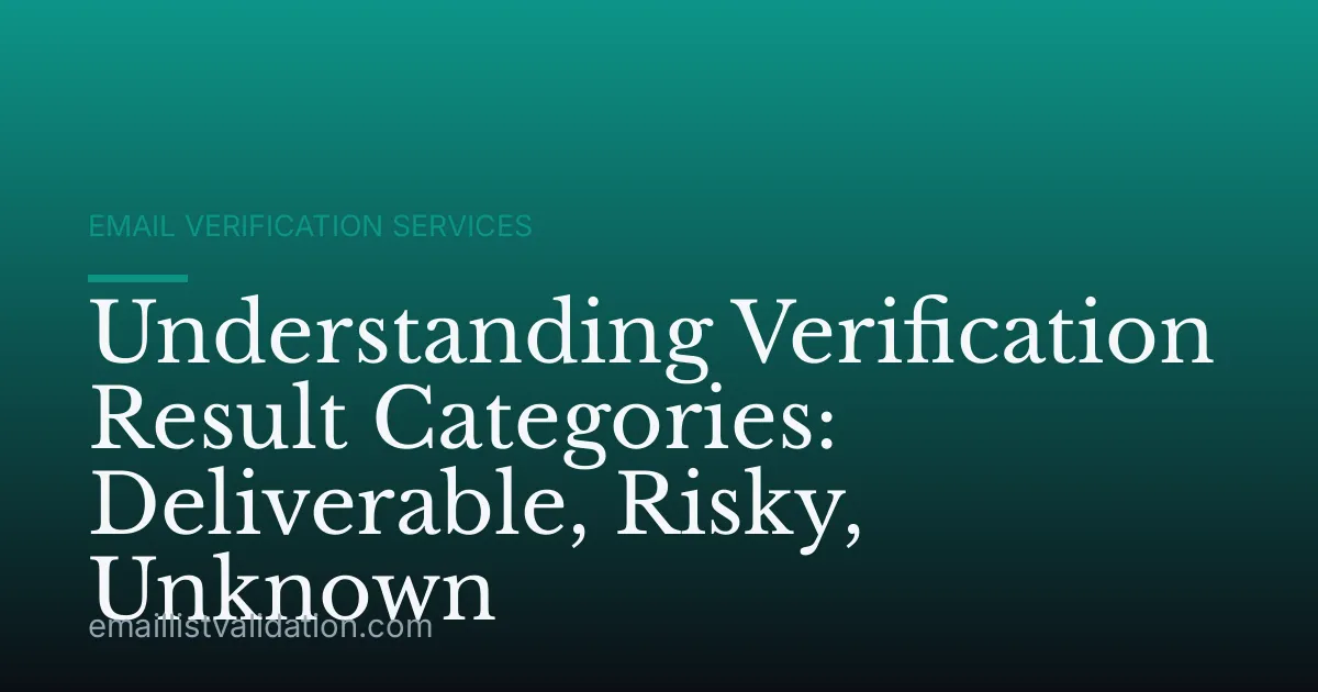 Understanding Verification Result Categories: Deliverable, Risky, Unknown