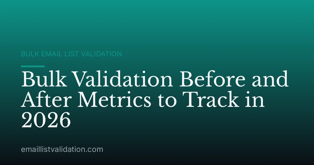 Bulk Validation Before and After Metrics to Track in 2026