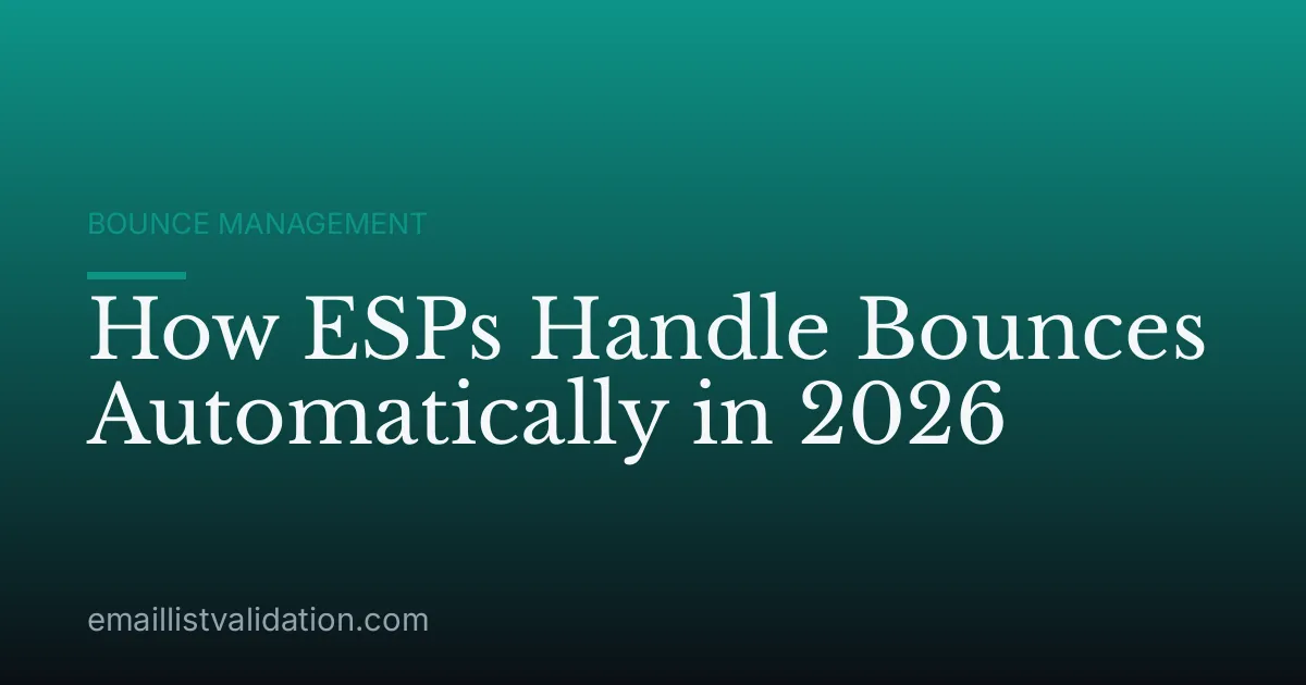 How ESPs Handle Bounces Automatically in 2026