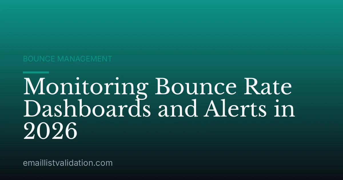 Monitoring Bounce Rate Dashboards and Alerts in 2026