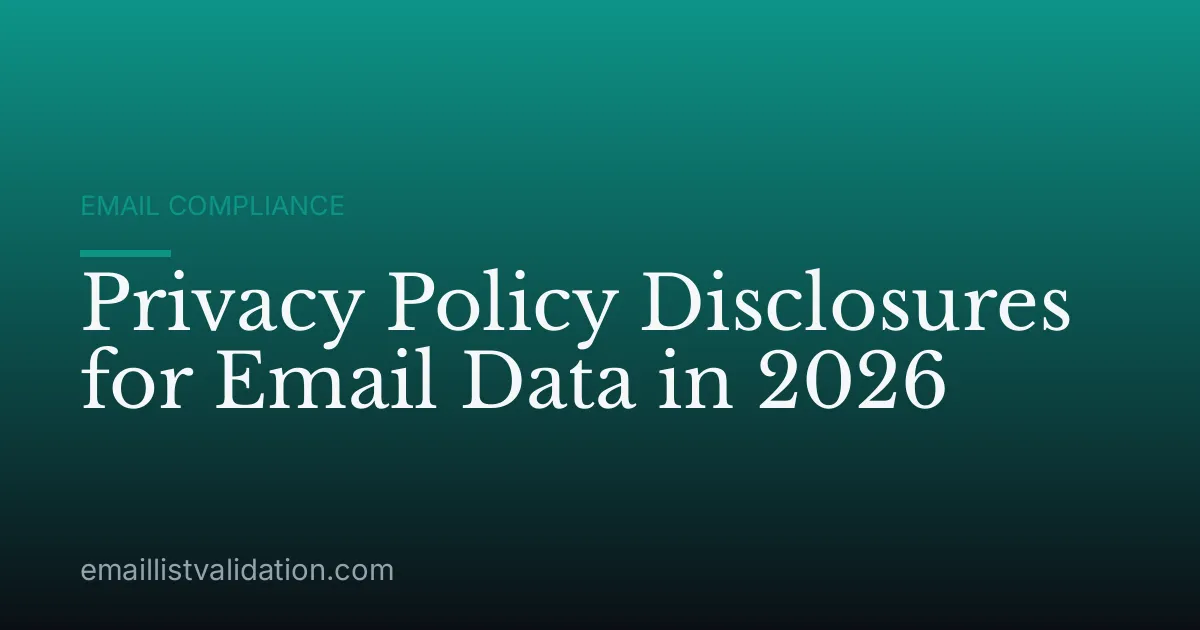 Privacy Policy Disclosures for Email Data in 2026