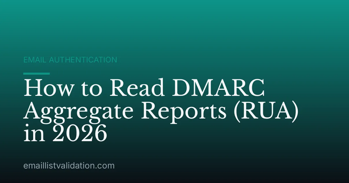 How to Read DMARC Aggregate Reports (RUA) in 2026