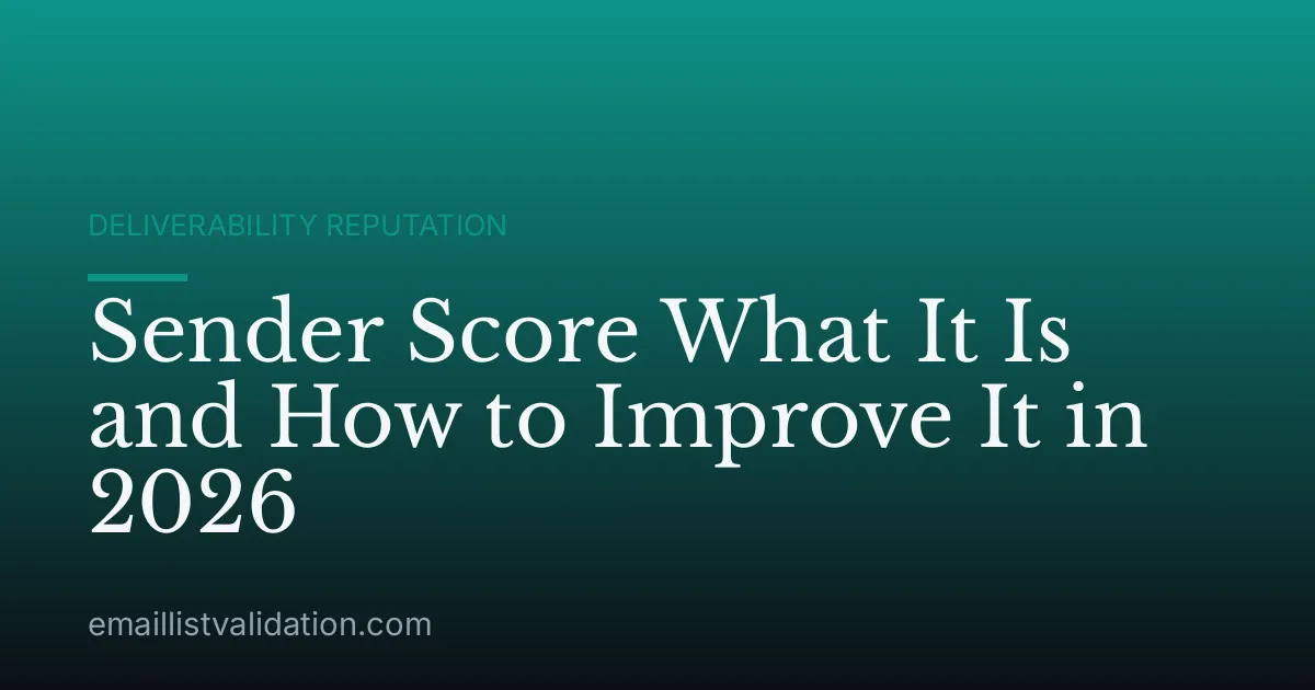 Sender Score What It Is and How to Improve It in 2026