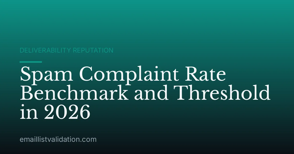 Spam Complaint Rate Benchmark and Threshold in 2026
