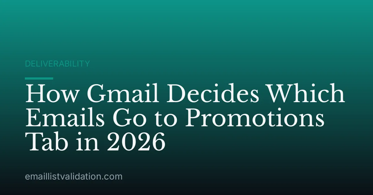 How Gmail Decides Which Emails Go to Promotions Tab in 2026