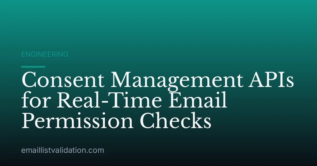 Consent Management APIs for Real-Time Email Permission Checks
