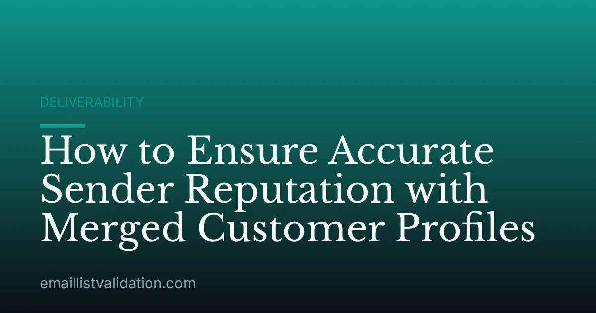 How to Ensure Accurate Sender Reputation with Merged Customer Profiles