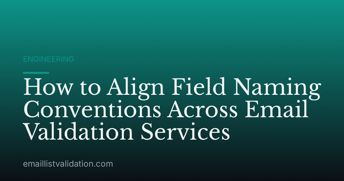 How to Align Field Naming Conventions Across Email Validation Services