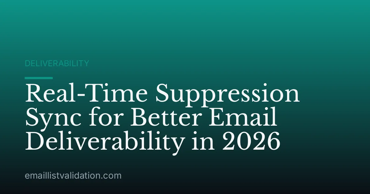 Real-Time Suppression Sync for Better Email Deliverability in 2026