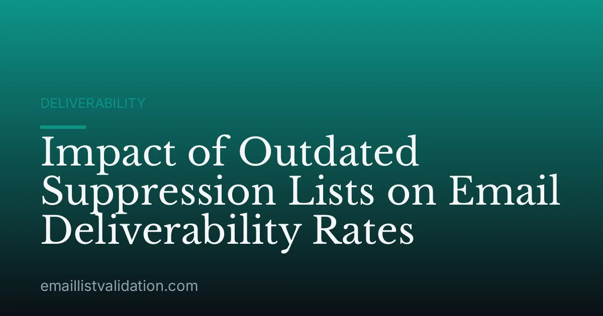 Impact of Outdated Suppression Lists on Email Deliverability Rates