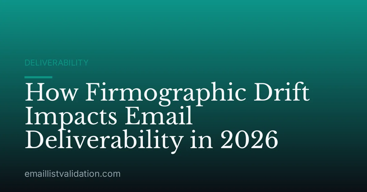 How Firmographic Drift Impacts Email Deliverability in 2026