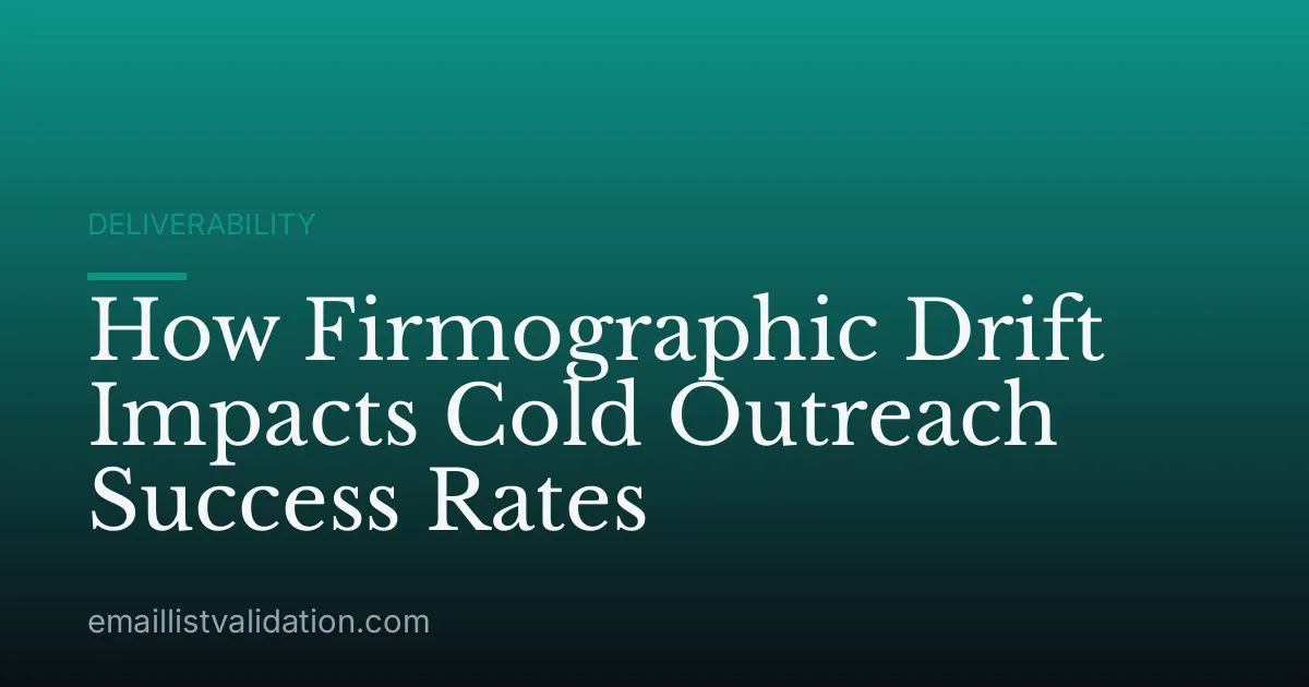 How Firmographic Drift Impacts Cold Outreach Success Rates