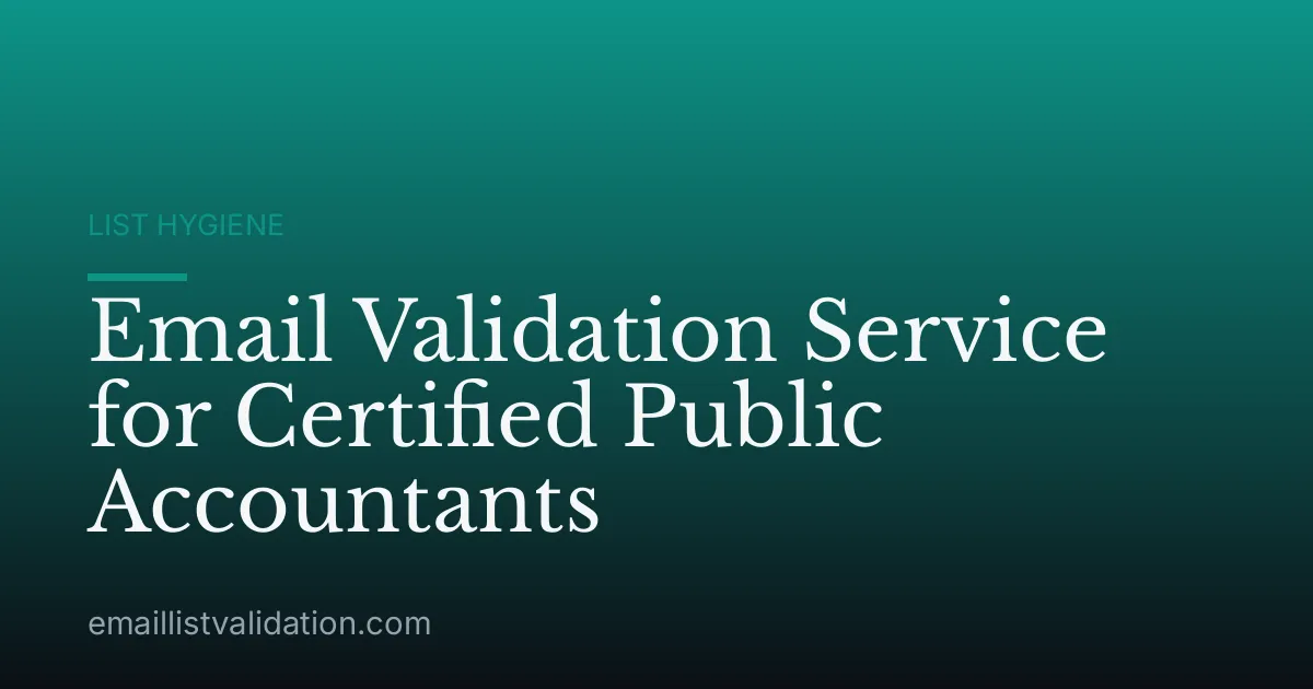 Email Validation Service for Certified Public Accountants