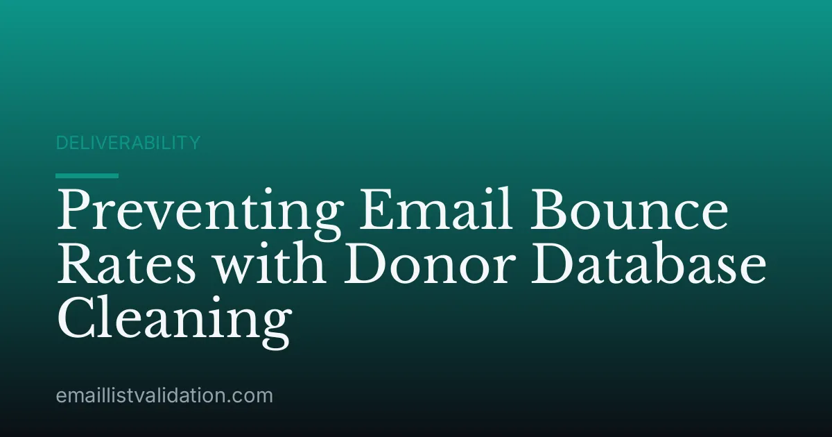 Preventing Email Bounce Rates with Donor Database Cleaning