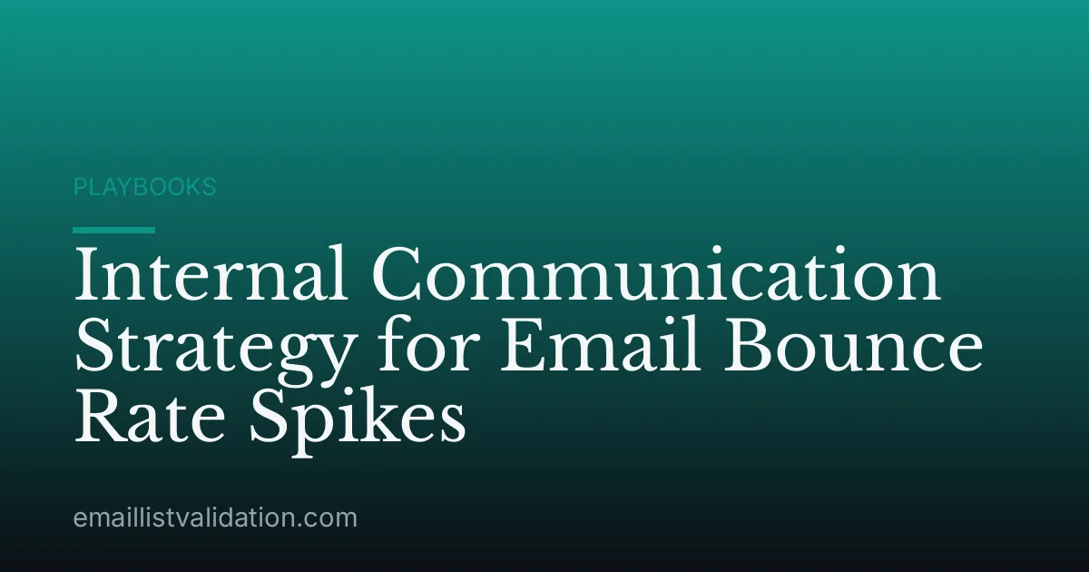 Internal Communication Strategy for Email Bounce Rate Spikes