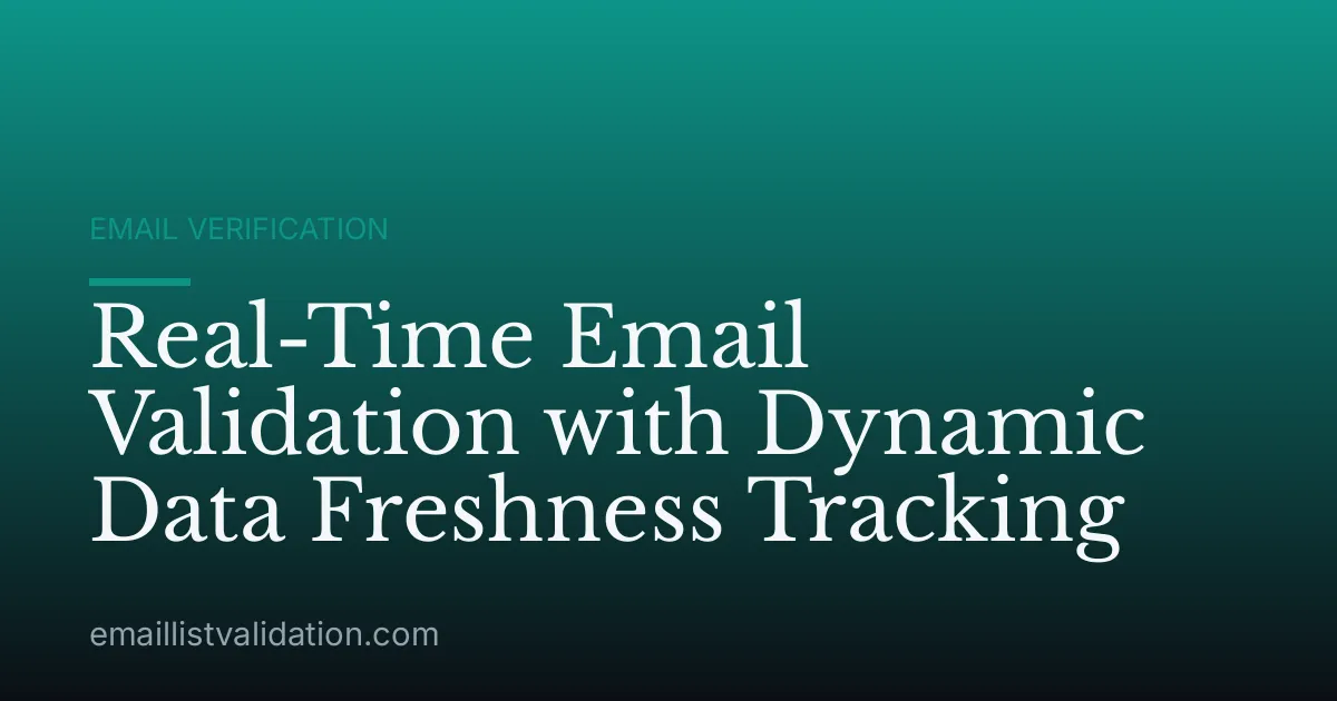 Real-Time Email Validation with Dynamic Data Freshness Tracking