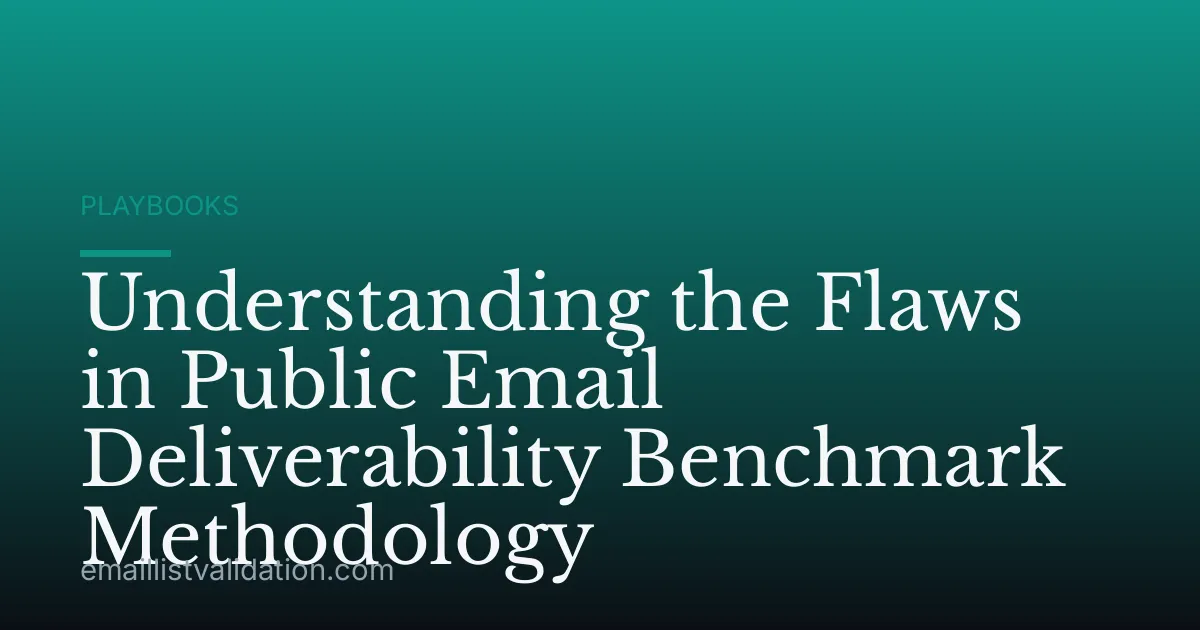 Understanding the Flaws in Public Email Deliverability Benchmark Methodology