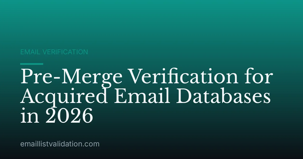Pre-Merge Verification for Acquired Email Databases in 2026
