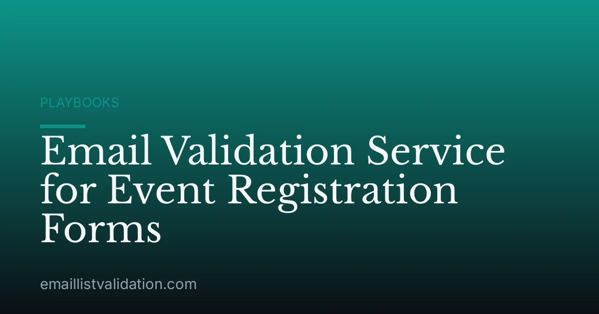 Email Validation Service for Event Registration Forms