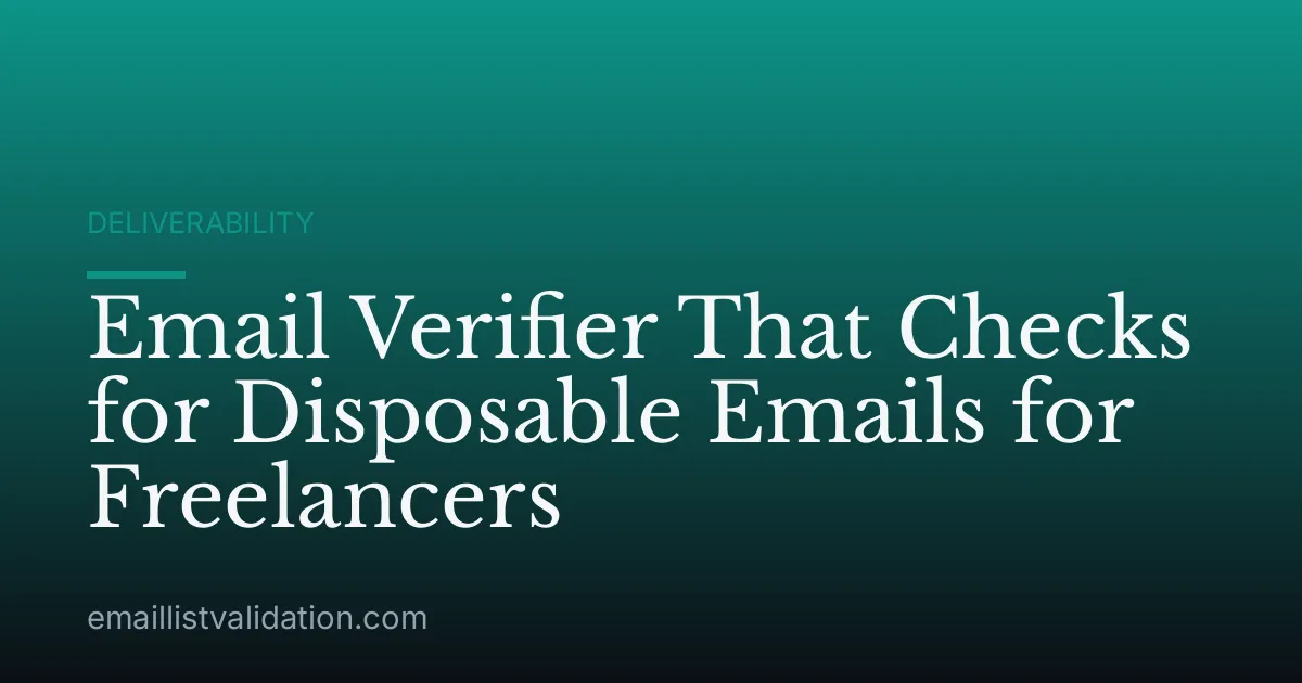 Email Verifier That Checks for Disposable Emails for Freelancers