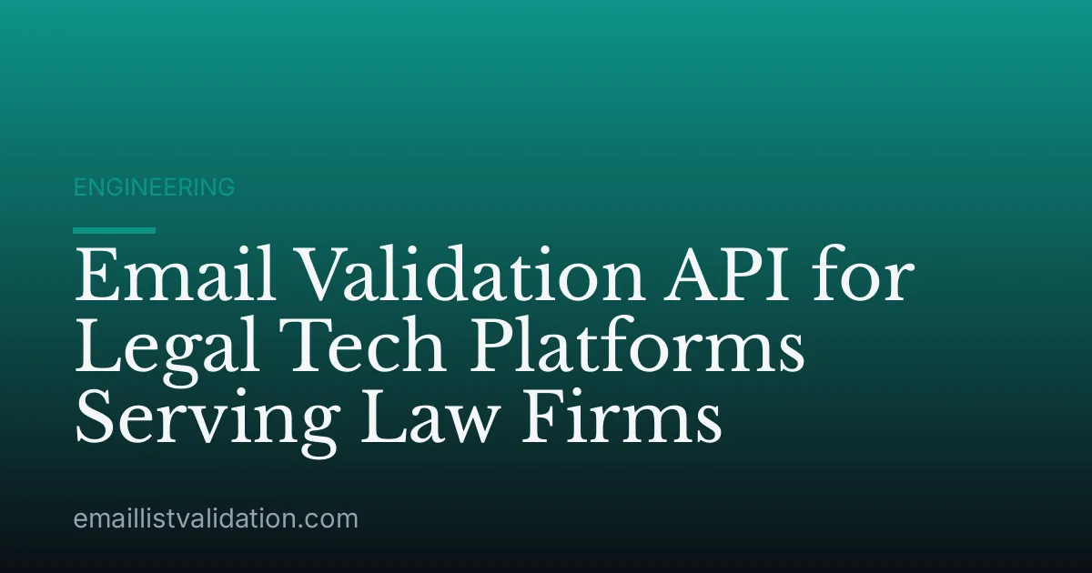 Email Validation API for Legal Tech Platforms Serving Law Firms