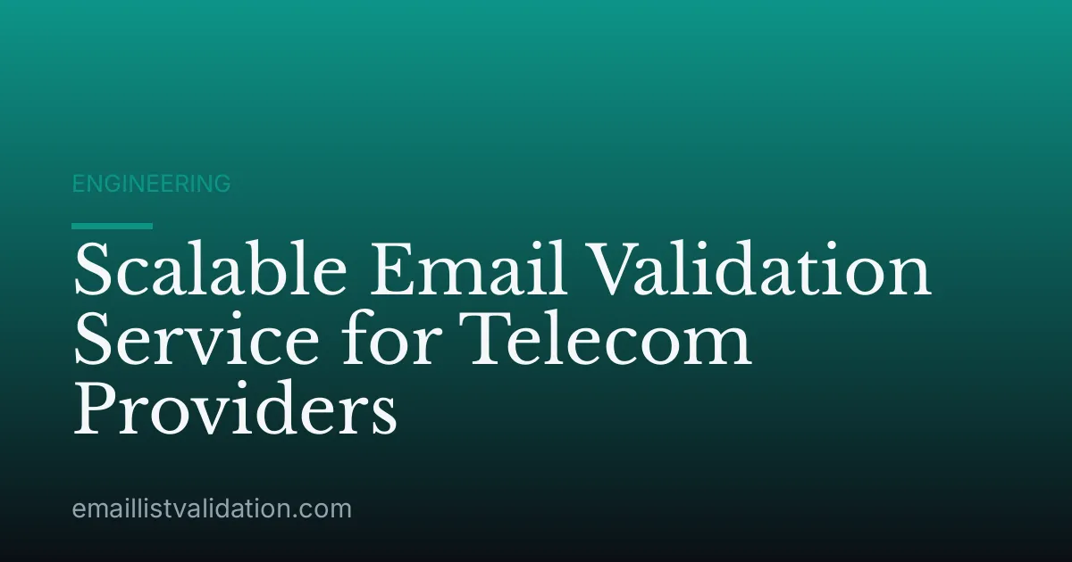 Scalable Email Validation Service for Telecom Providers