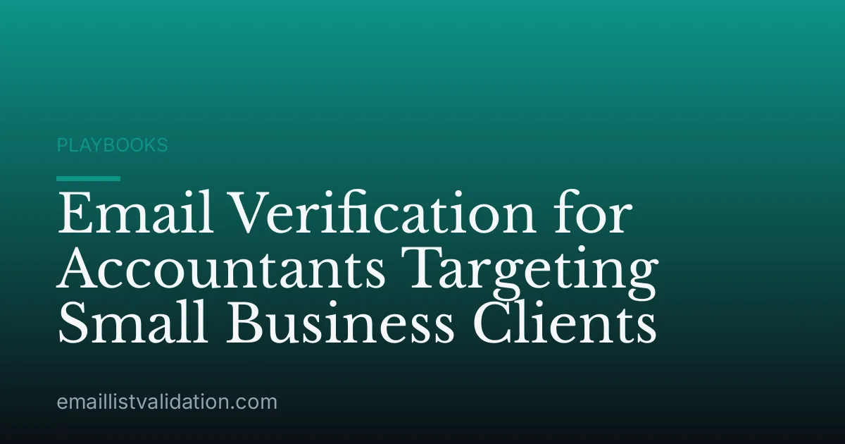 Email Verification for Accountants Targeting Small Business Clients