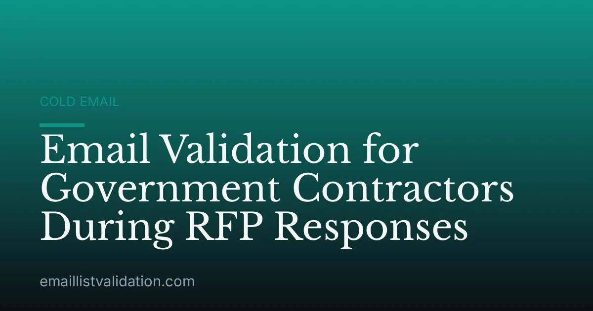 Email Validation for Government Contractors During RFP Responses