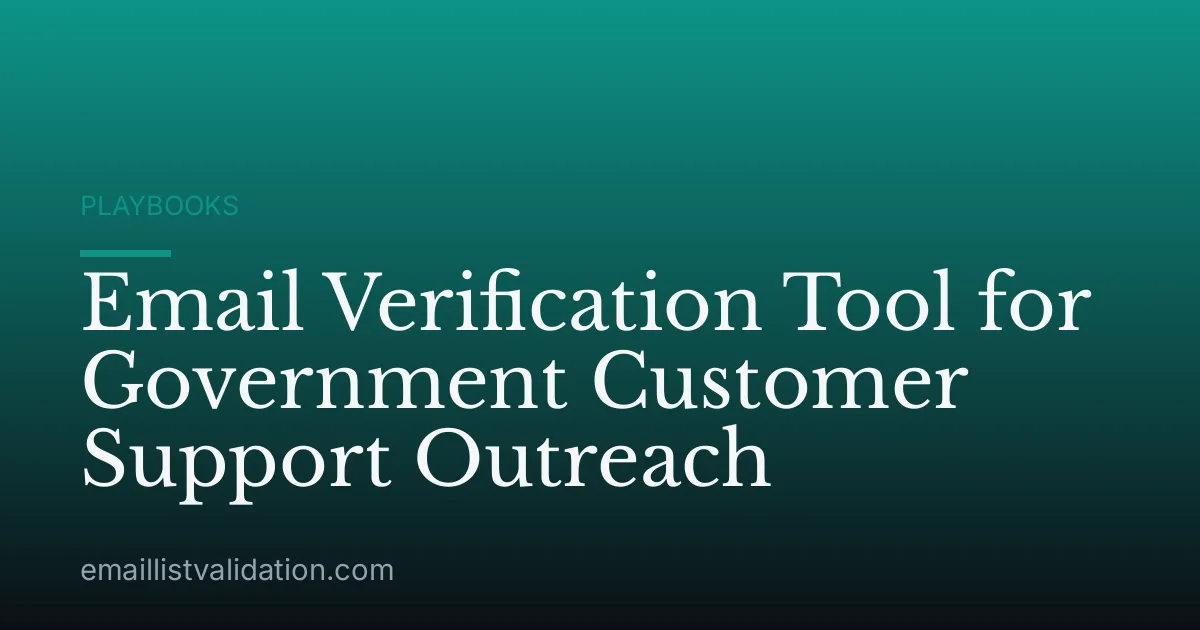 Email Verification Tool for Government Customer Support Outreach