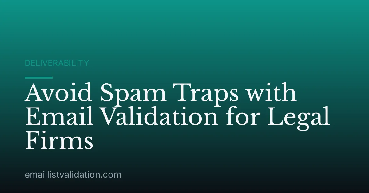 Avoid Spam Traps with Email Validation for Legal Firms