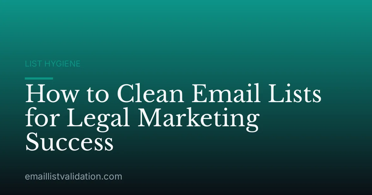 How to Clean Email Lists for Legal Marketing Success