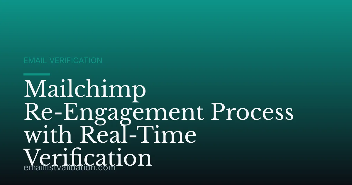 Mailchimp Re-Engagement Process with Real-Time Verification