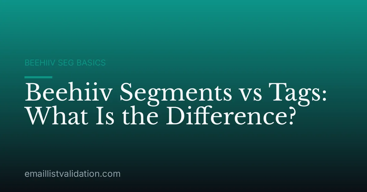 Beehiiv Segments vs Tags: What Is the Difference?