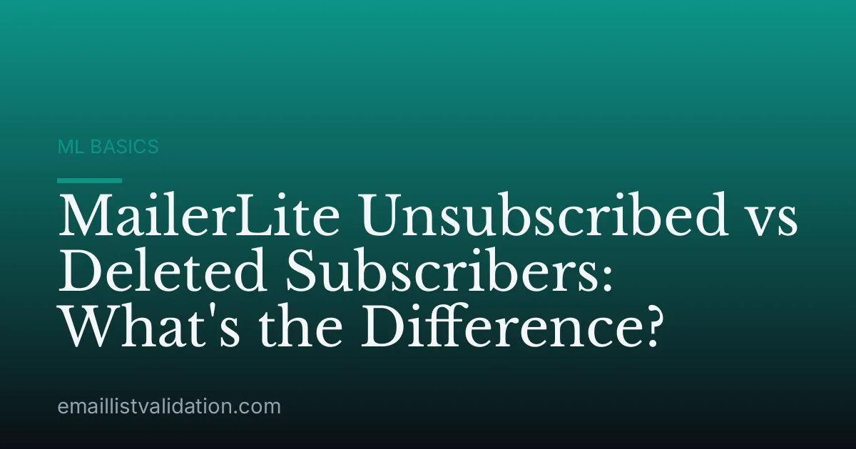 MailerLite Unsubscribed vs Deleted Subscribers: What's the Difference?